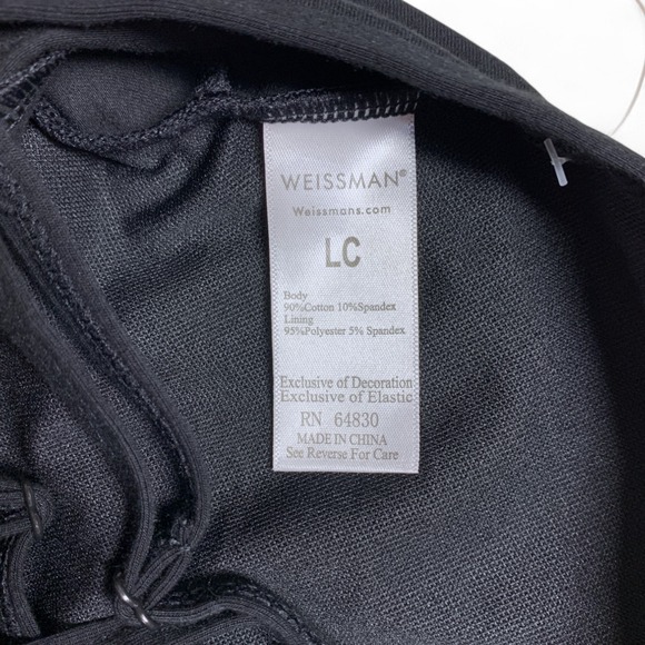 Weissman Dancewear Children's Size L Camisole Biketard Unitard Black CL7837‎ NWT - Picture 5 of 6